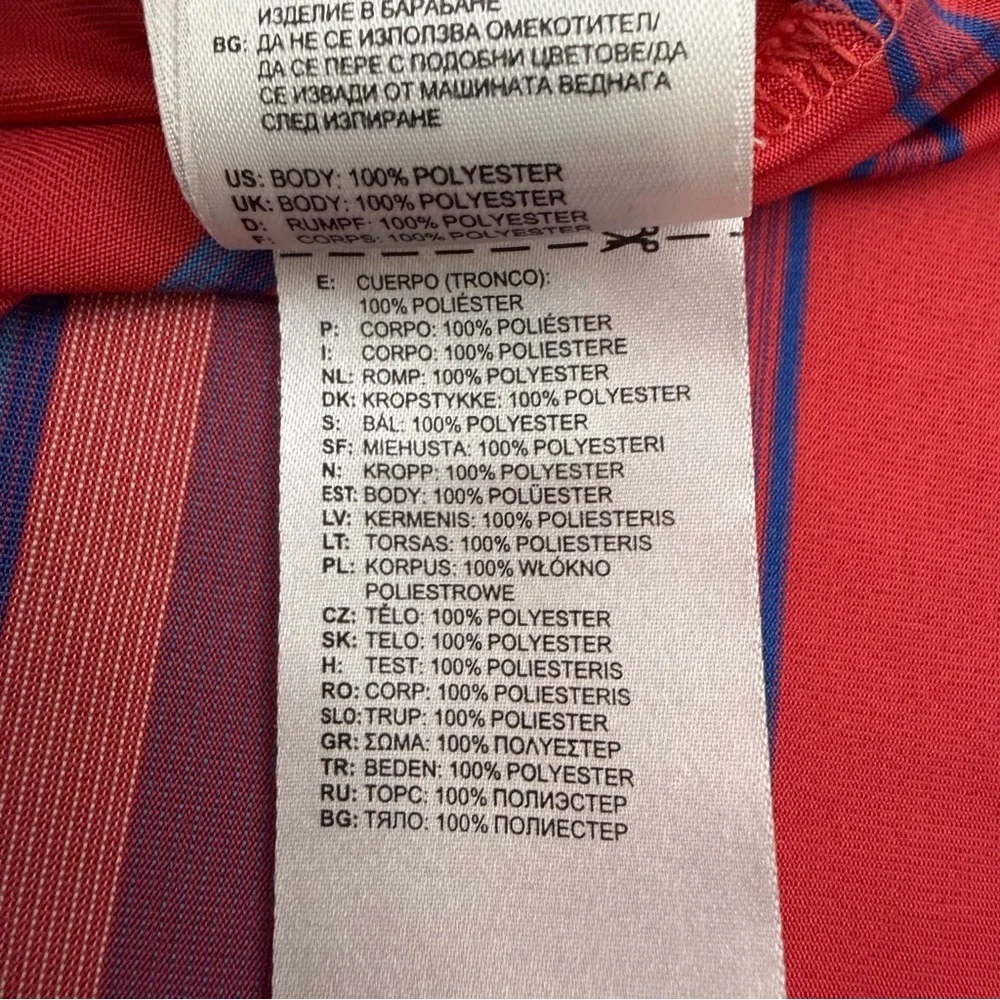 Adidas Golf ClimaCool Polo Shirt 2XL Red Striped Performance Mens